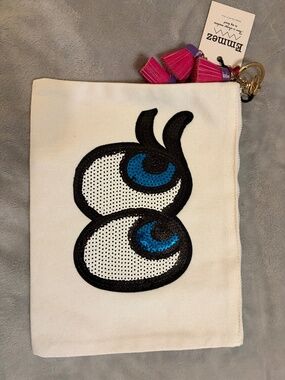 Canva Zipper Pouch- White